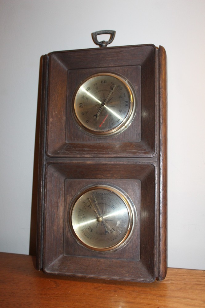 Vintage Springfield Two Barometer Weather Station