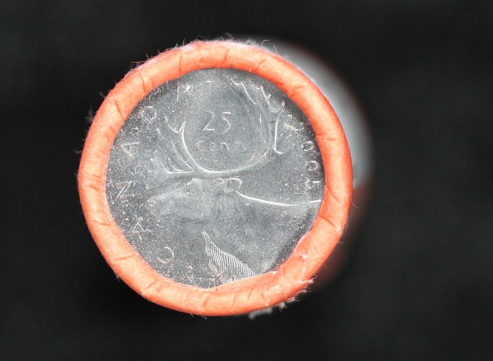 2005 Canada 25 Cent Original RCM Wrapped Roll 39NE