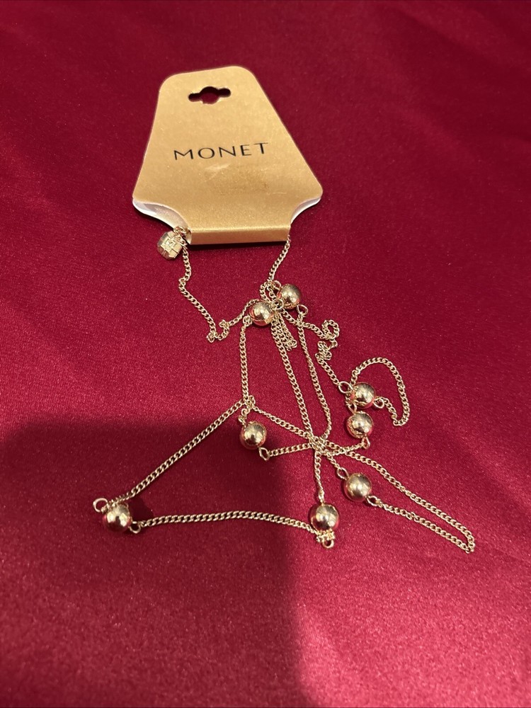 monet gold tone necklace 30”