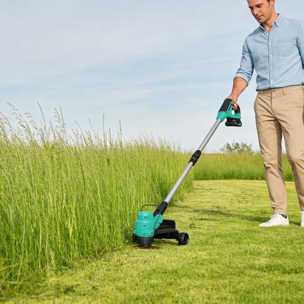 GRAVEE 20V Cordless String Trimmer 12", Edger Line Feed with 2 Batteries