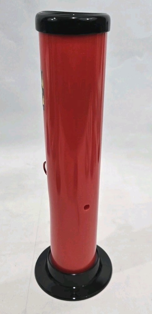 Acrylic Water Pipe 2x10" Red And Black