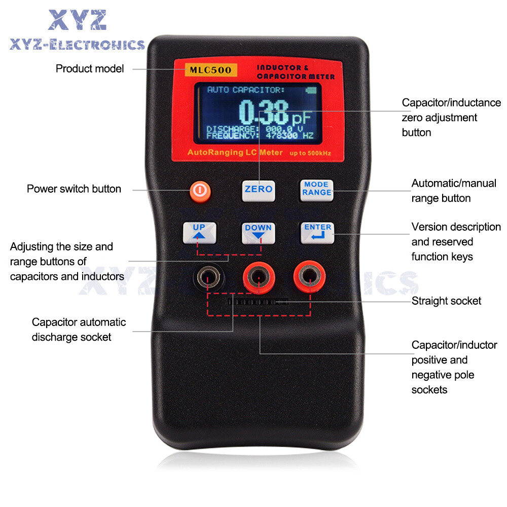 MLC500 Auto Range LCR Capacitance Inductance Meter Digital Capacitance Tester