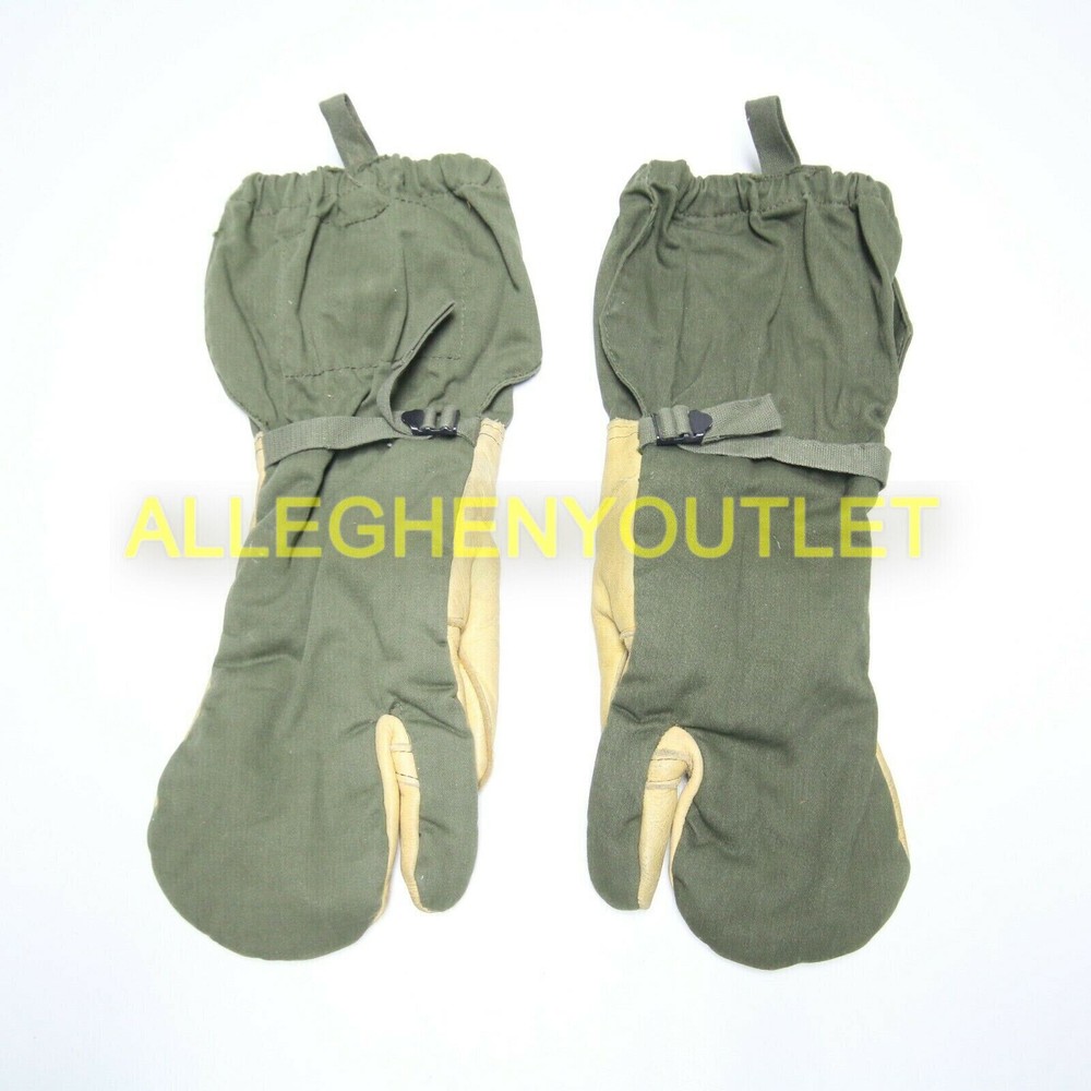 MILITARY SURPLUS TRIGGER FINGER MITTEN SET SHELL+ INSERTS SIZE MEDIUM ARMY VGC