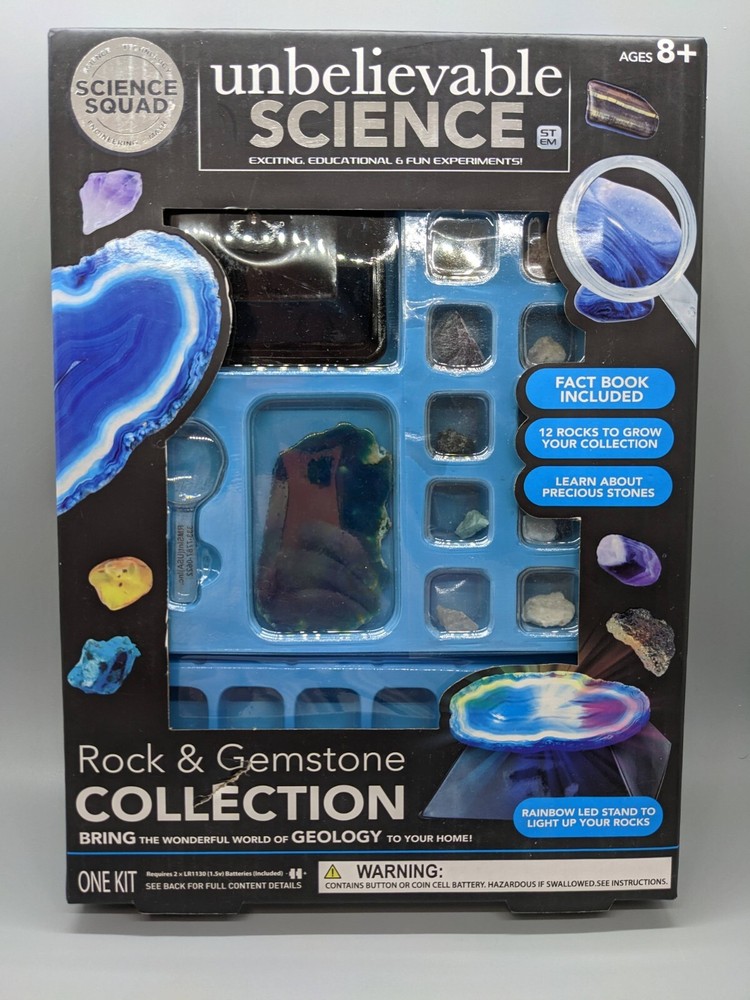 Science Squad Unbelievable Science Rock & Gemstone Collection STEM New