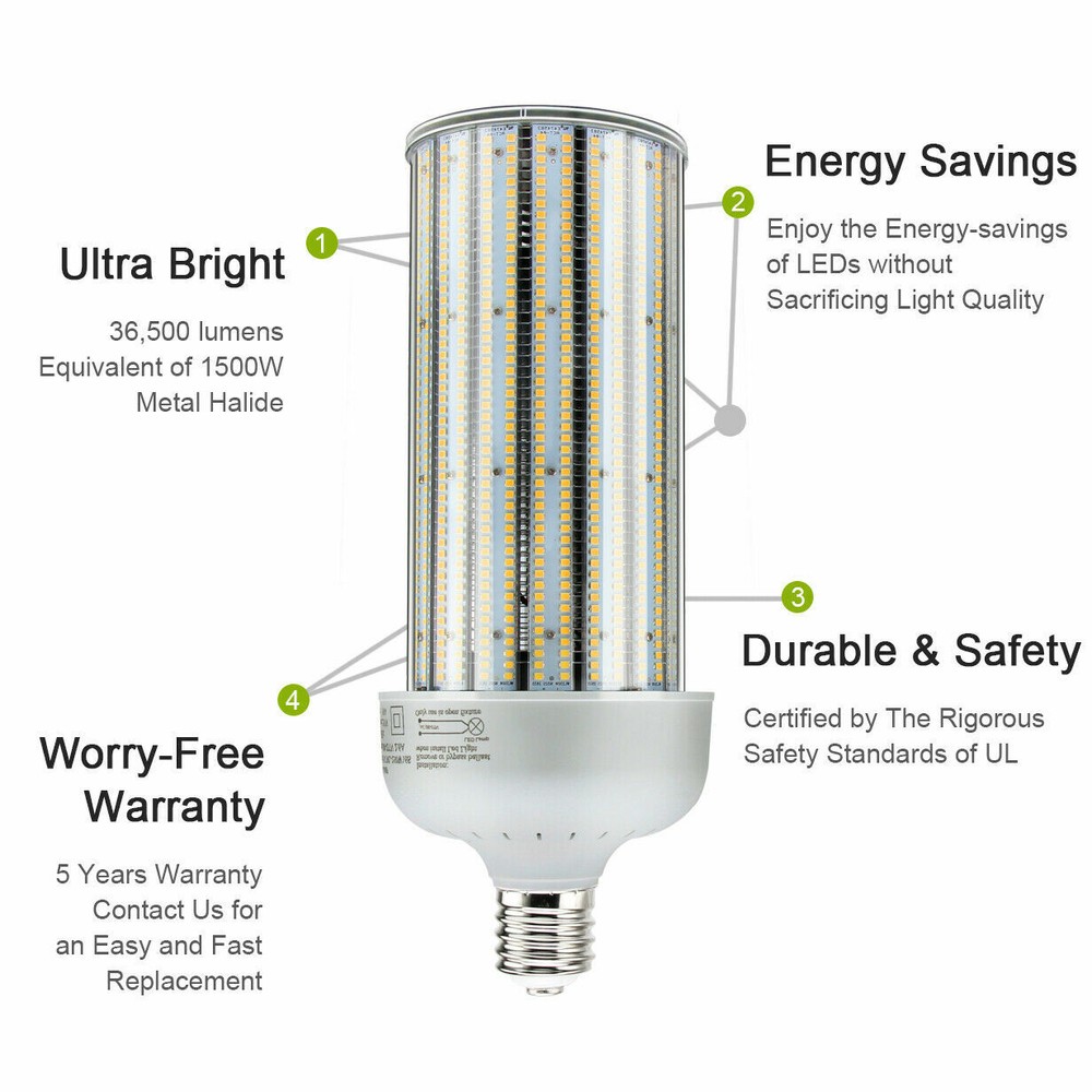 300W LED Corn Bulb Light Replace 1500W Metal Halide/HPS Warehouse High Bay Light