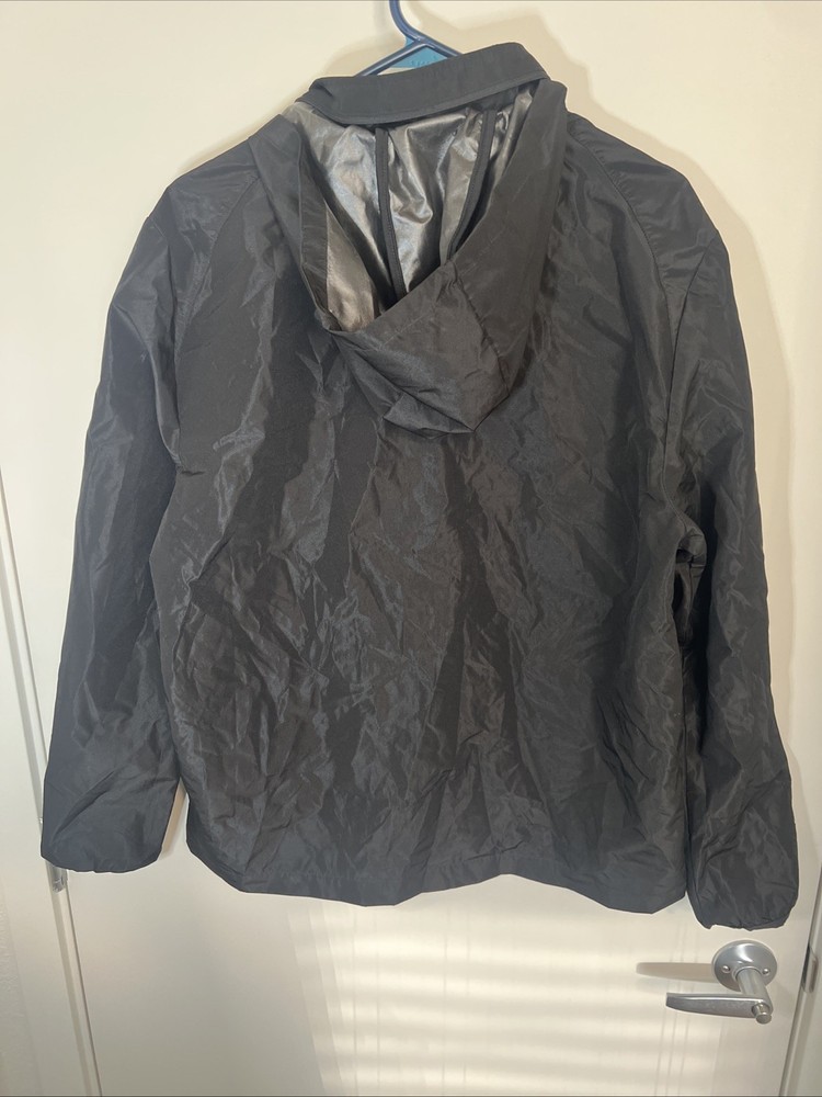 callaway golf full zip black jacket medium men packable hood
