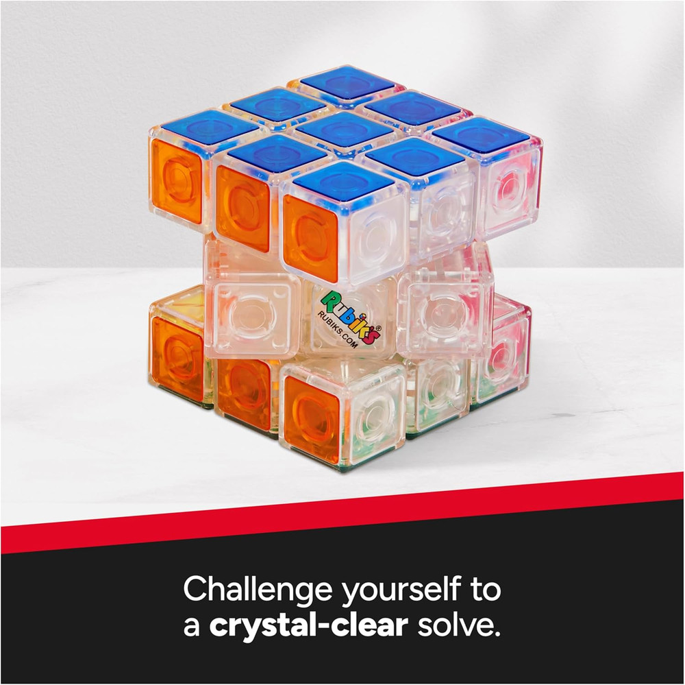 Rubik’S Cube, Crystal Cube, Transparent 3X3 Color-Matching Puzzle Game, Problem-