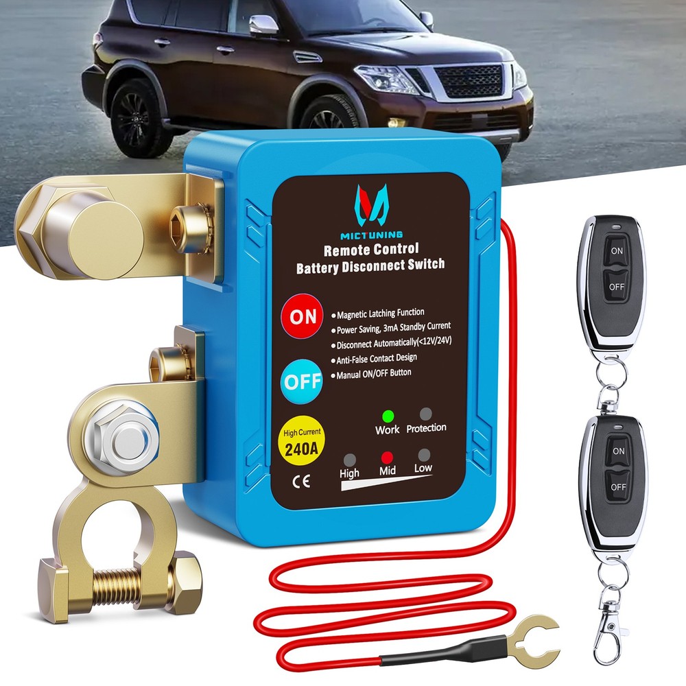 12V 240A Remote Battery Disconnect Switch Kill Switch Automatic for Auto Car