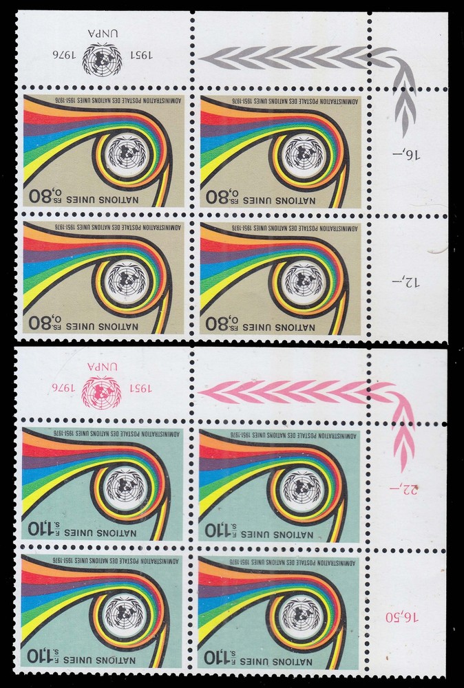 United Nations Geneva Scott 91-62 Mint never hinged.