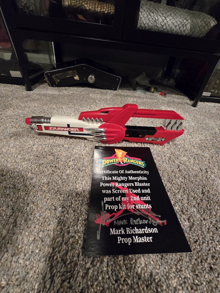 Screen Used Mighty Morphin Power Rangers Blade Blaster Prop With Coa