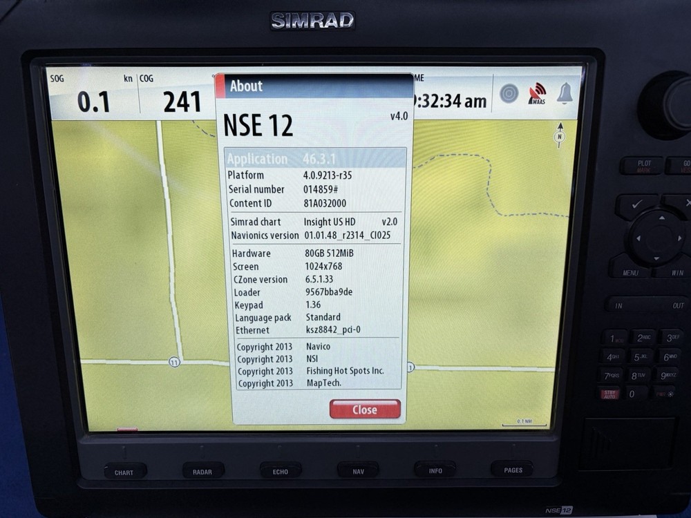 Simrad NSE 12 GPS Chartplotter Multifunction Display W/ Cover - See Description