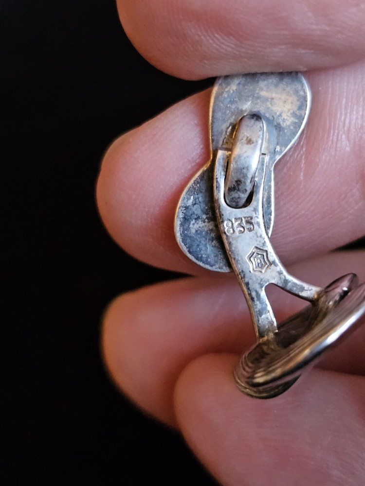 Antique Cufflinks 835 Silver.. German?