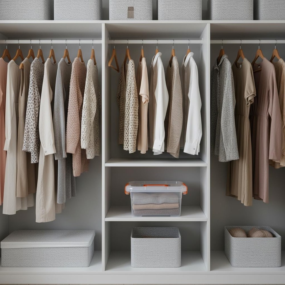 Clear Plastic Storage Bins with Latching Lid, Stackable Closet Organizer Cont...