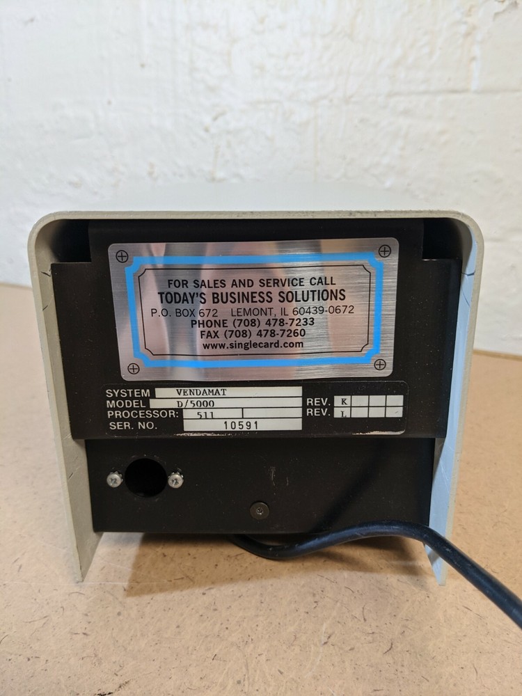 DANYL Control Access System VENDAMAT System Model D/5000