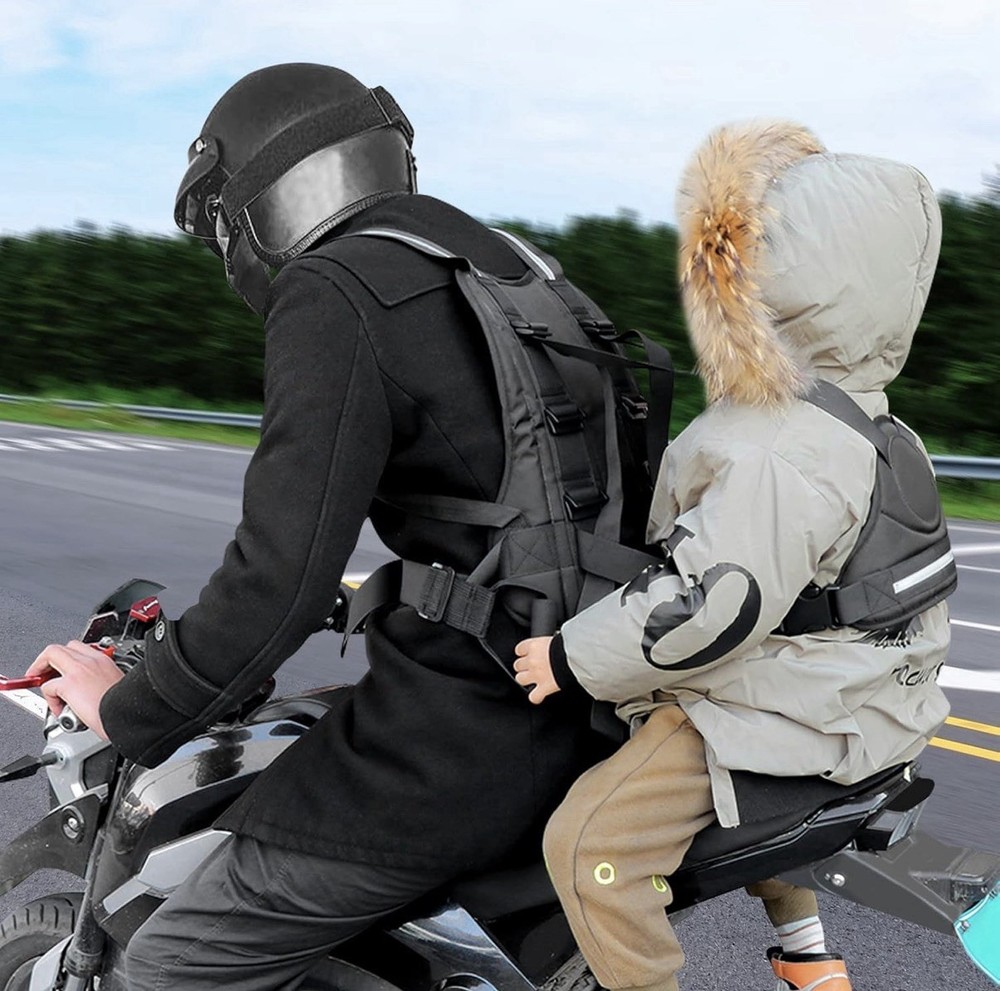 Adjustable Harness, Prevent Passengers from Falling for ATV,Snowmobile,Black