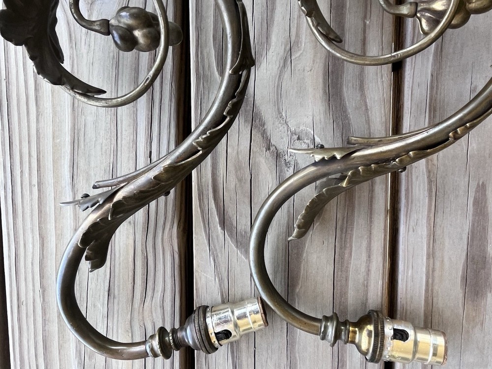 Victorian Era Brass Lamp Wall Mount