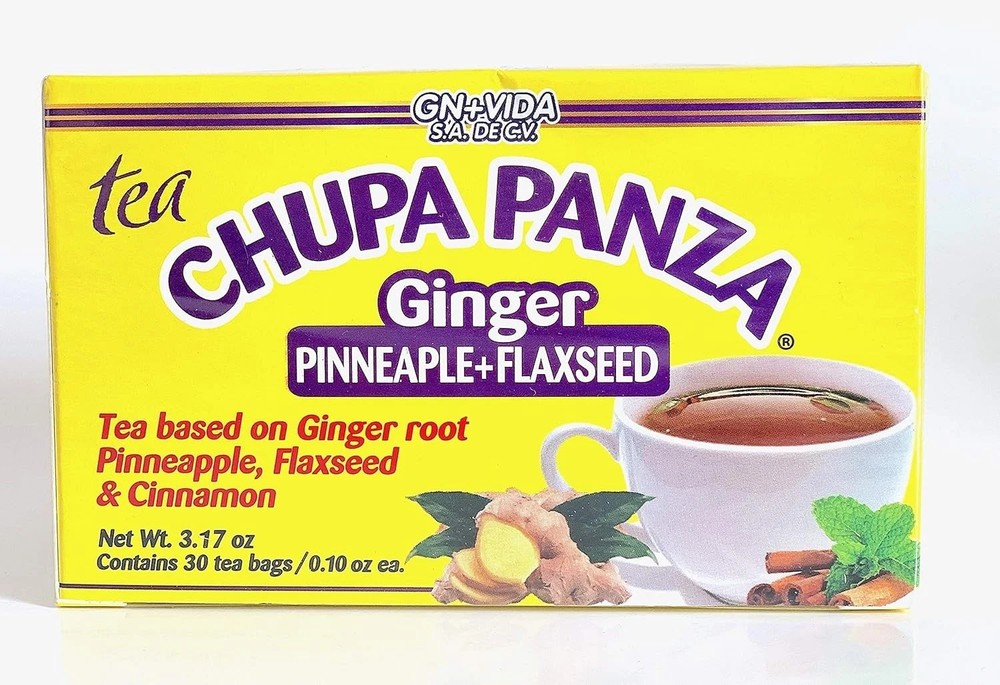 Tea CHUPA Panza, Based ONGINGER Root, PINNEAPPLE, 30 Count (2 PACK)