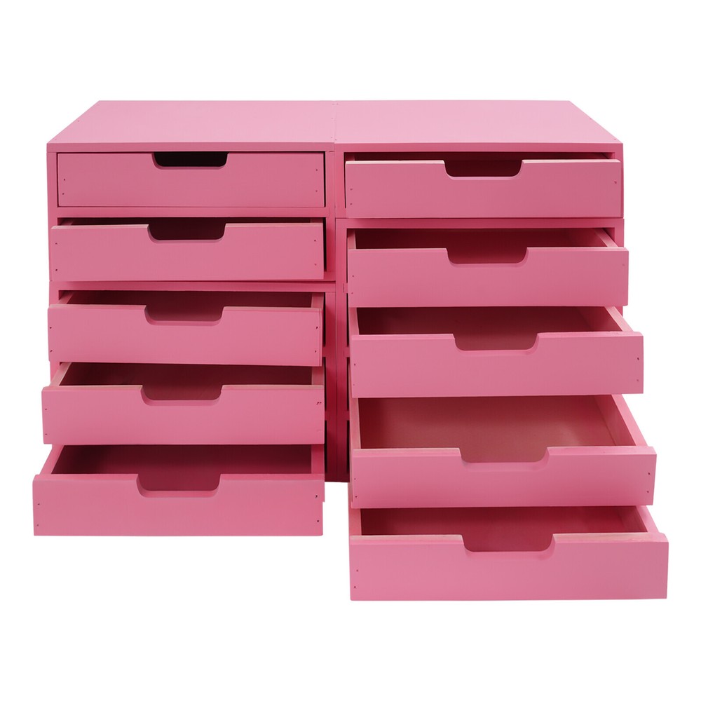Office Multi-level Drawer Tabletop Storage Organizer 4-piece Drawer Cabinet