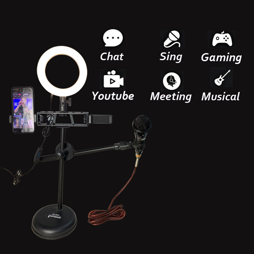 Wired Handheld Microphone Cardioid Elecrect Condense Complete Mic For Live Chat