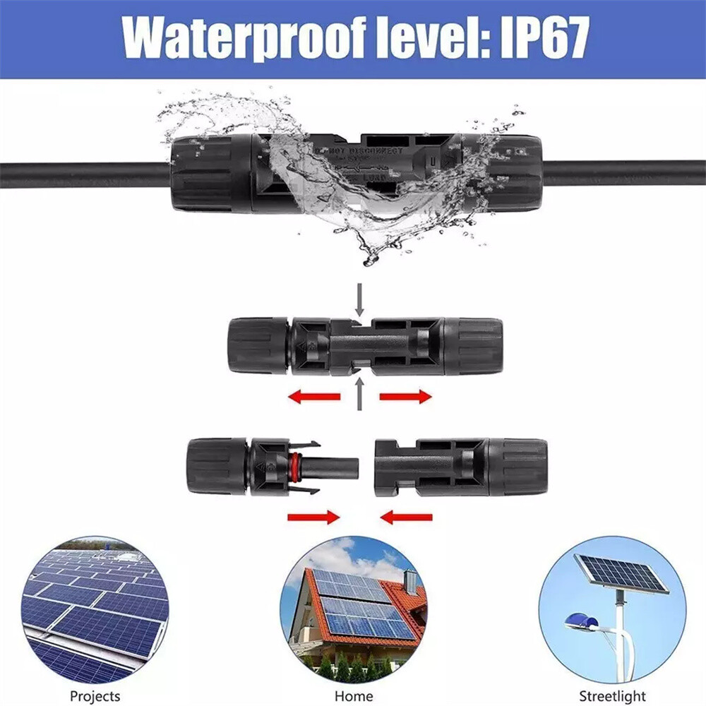 10 Pairs Male Female Wire Cable Connector Set Solar Panel Waterproof Connectors