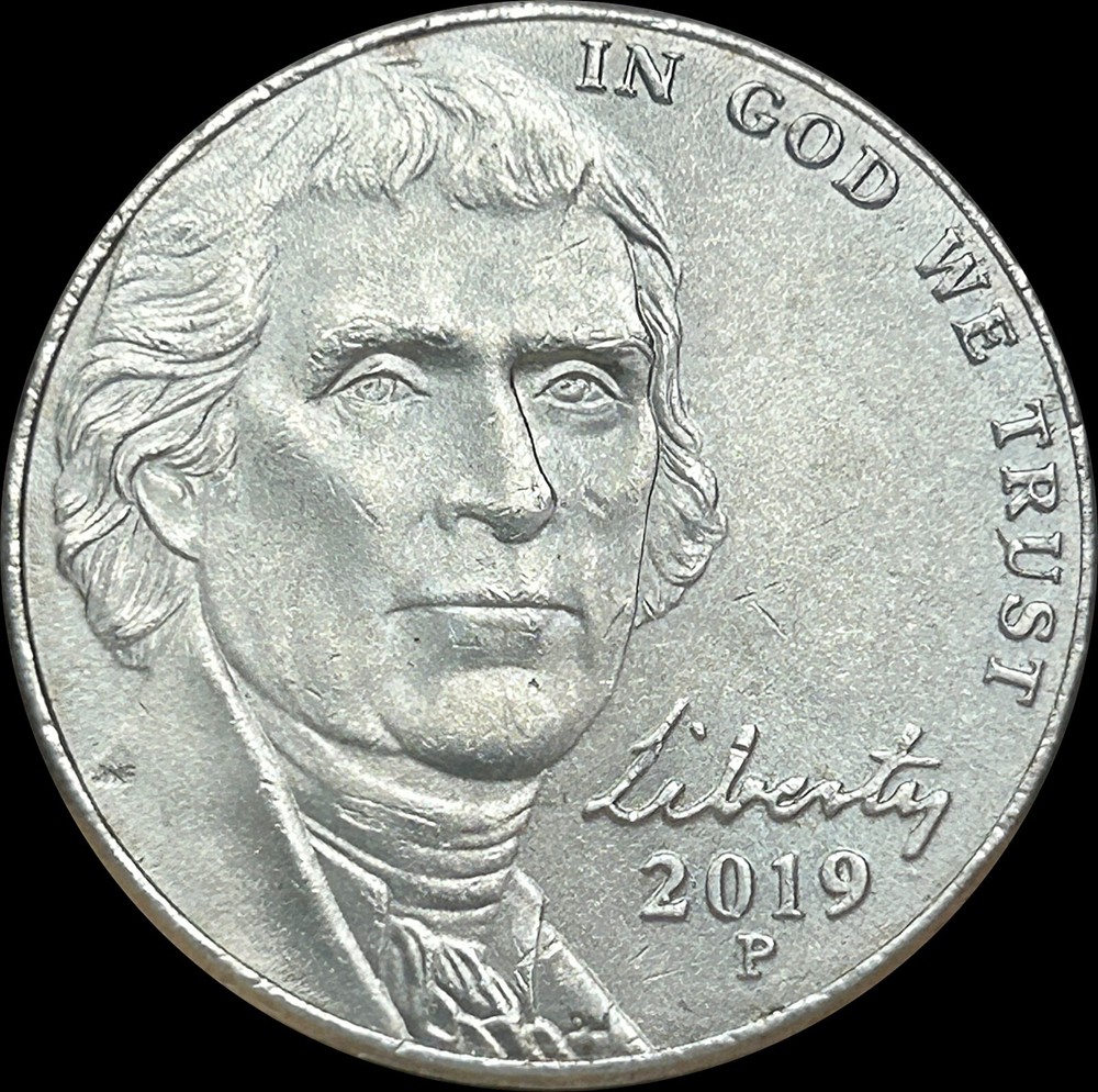 Die Chip Error - 2019 Nickel - Beehive On Side Of Building