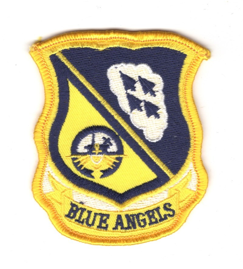 USN Navy Patch: Blue Angels Flight Demo Team - 2 3/4", dark blue