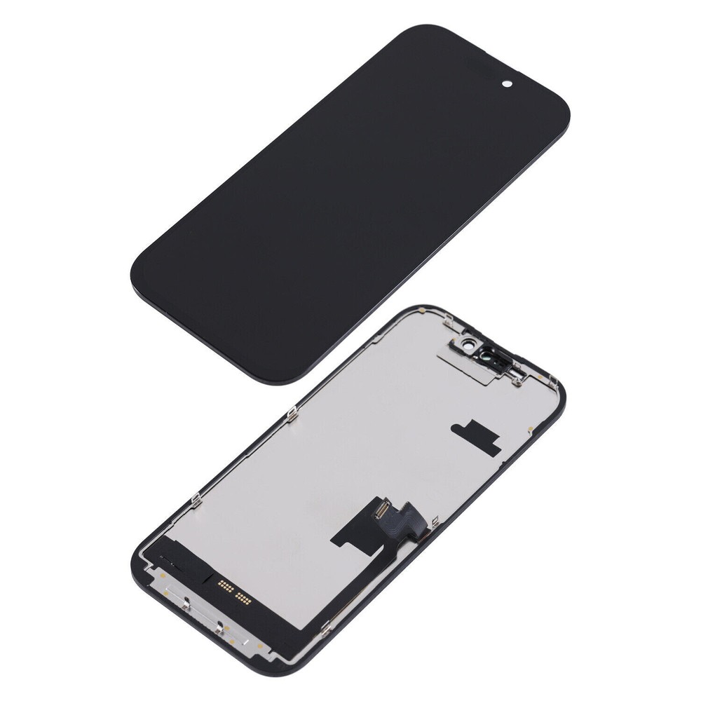 For iPhone 16 Pro Soft OLED Display LCD Touch Screen Digitizer Replacement Frame