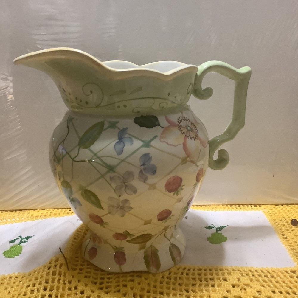 Tracery Porter Floral Pitcher