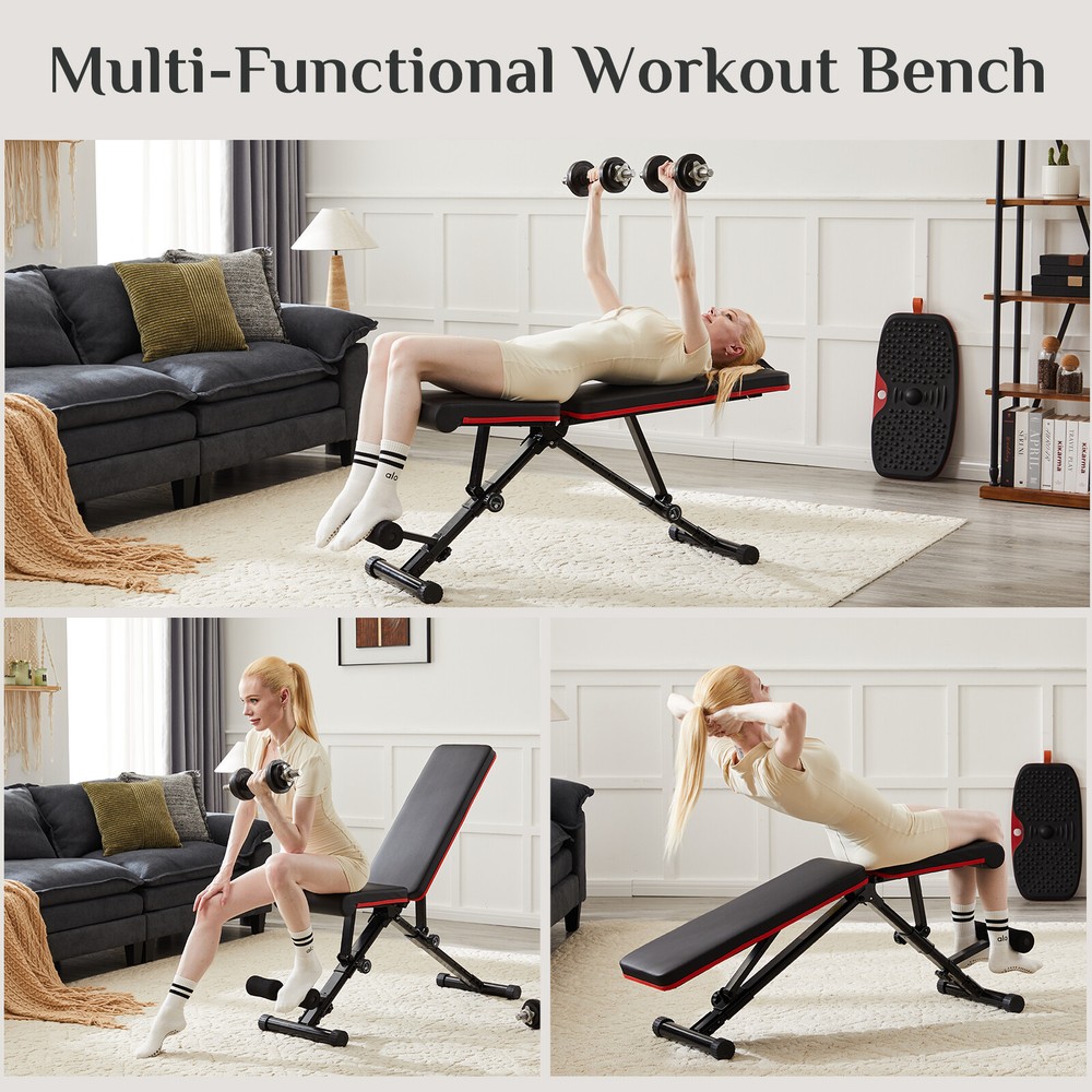 Compact and Versatile Folding Exercise Bench Perfect for Home Gyms