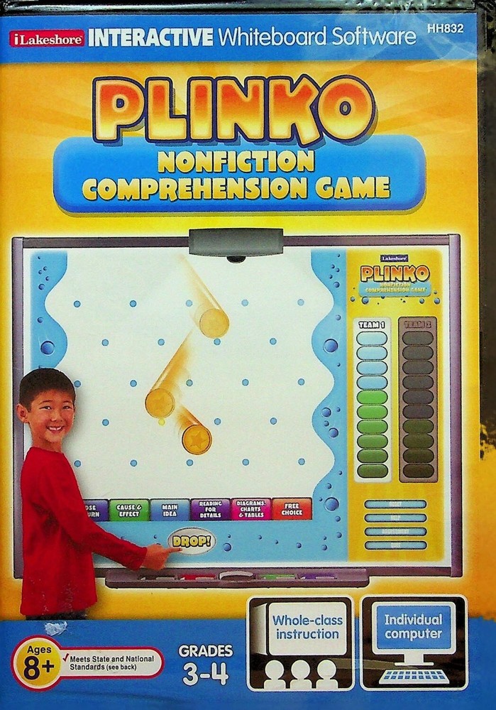 Plinko Nonfiction Comprehension Game (Pc Mac Grades 3 & 4) NEW