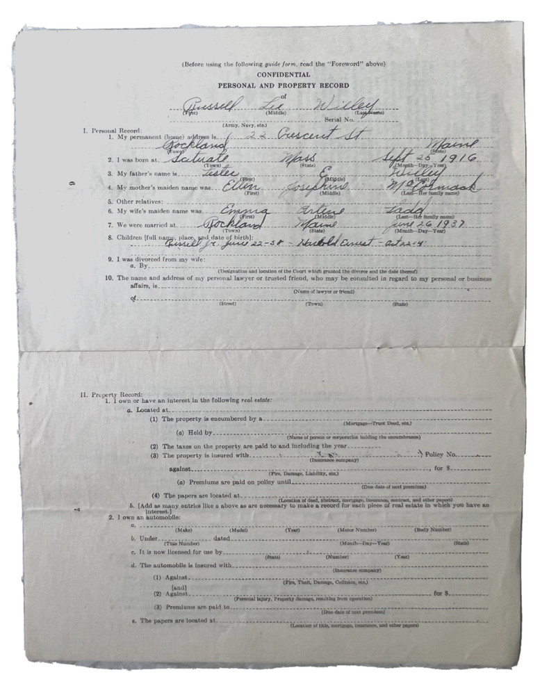 WWII 1944 Selective Service System Induction Servicemen Information Booklet