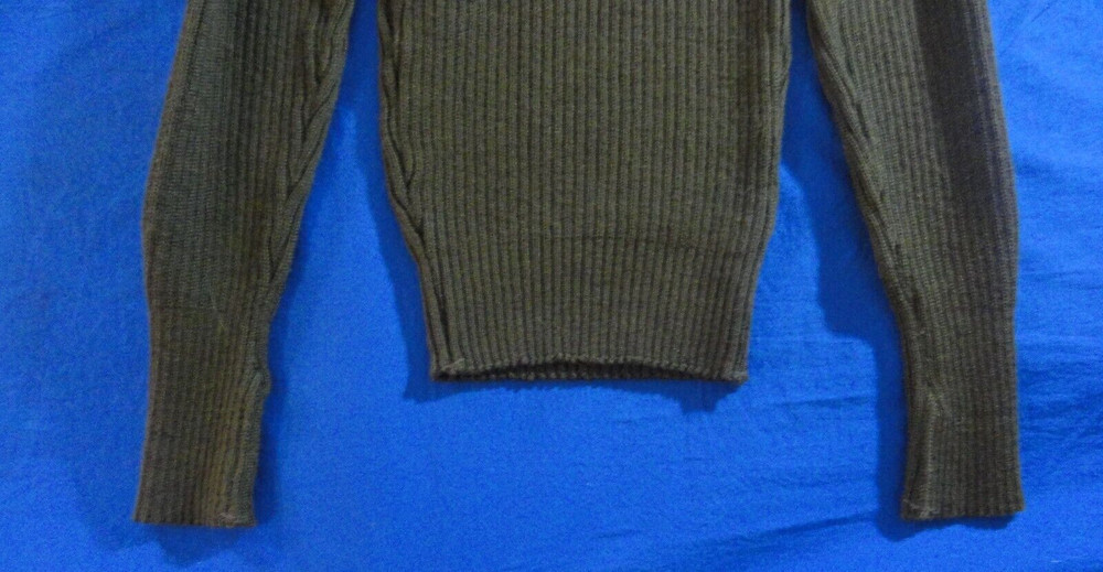 DLA USMC MARINE CORPS OLIVE GREEN WOOLY PULLY UNIFORM PULLOVER SWEATER 34