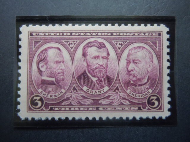 #787 3c Army Generals MNH OG XF "Includes New Mount" #1