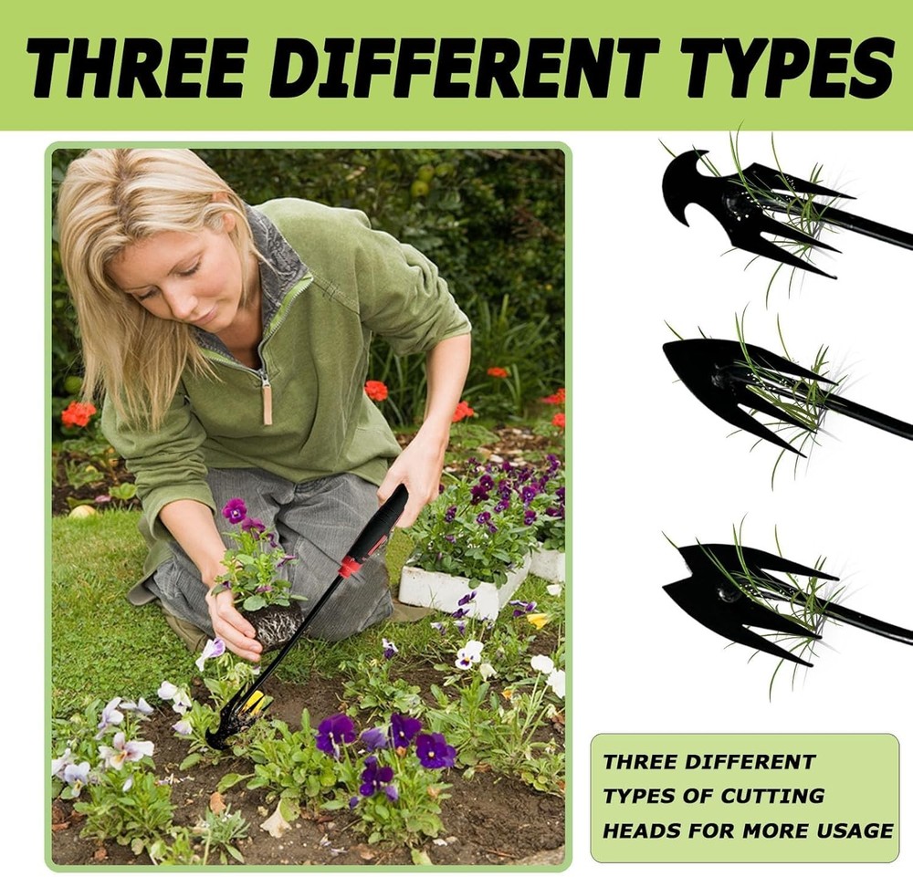 3Pcs Weed Puller Tool Garden Weed Pulling Tool,Portable Garden Weeder Tool,Ga...