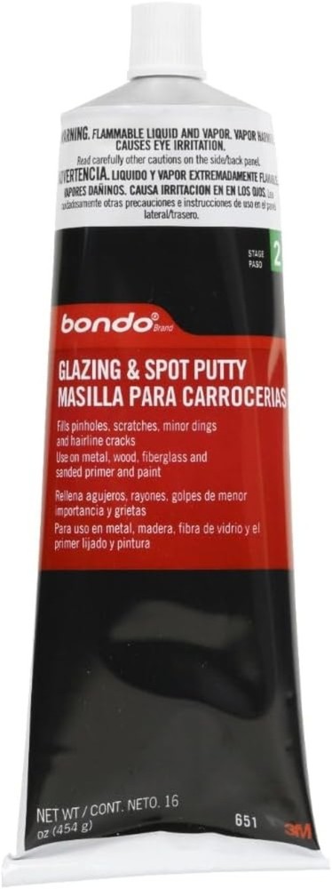 Quick Repair Glazing & Spot Putty - Thick, Sandable, Non-Staining Formula