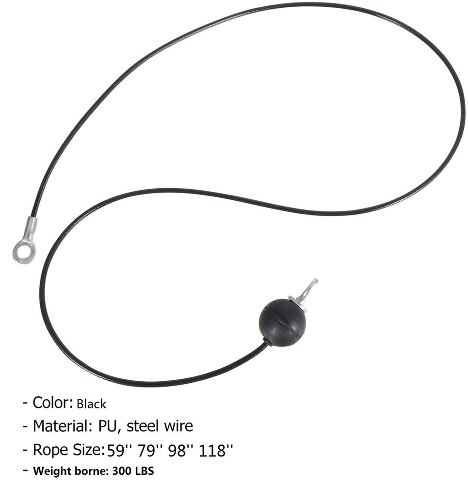 Fitness Pulley Cable,Replacement Cable Machine Accessories,Cable 59", black