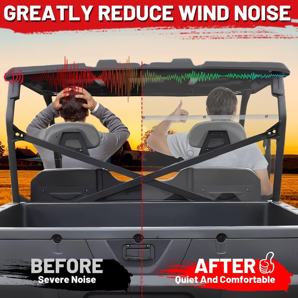 Utility Vehicle Rear Window Panel Cover
