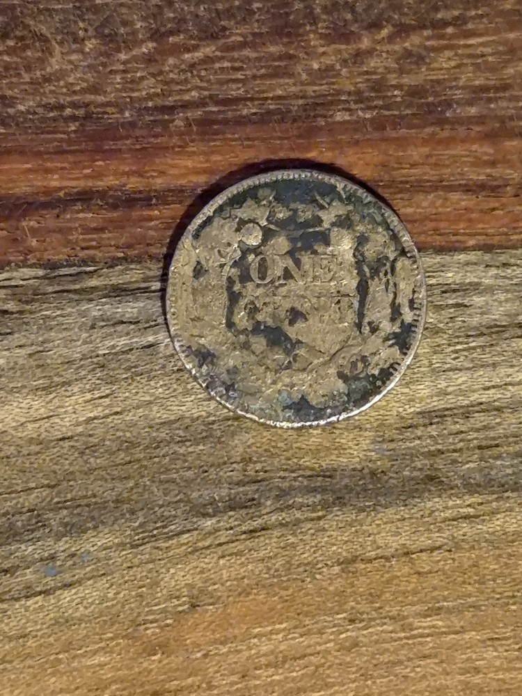 1858 Flying Eagle One Cent Coin, US