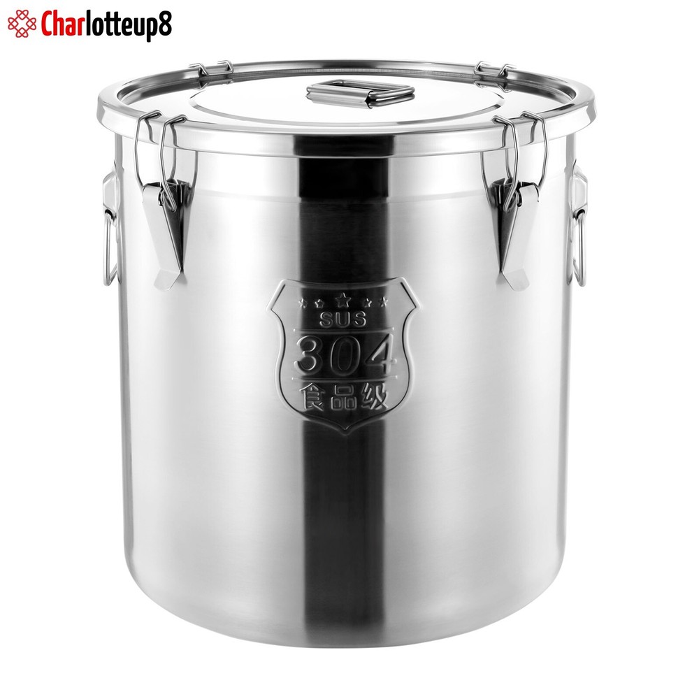 48L Stainless Steel Airtight Container Rice Cereal Grain Container Storage Box