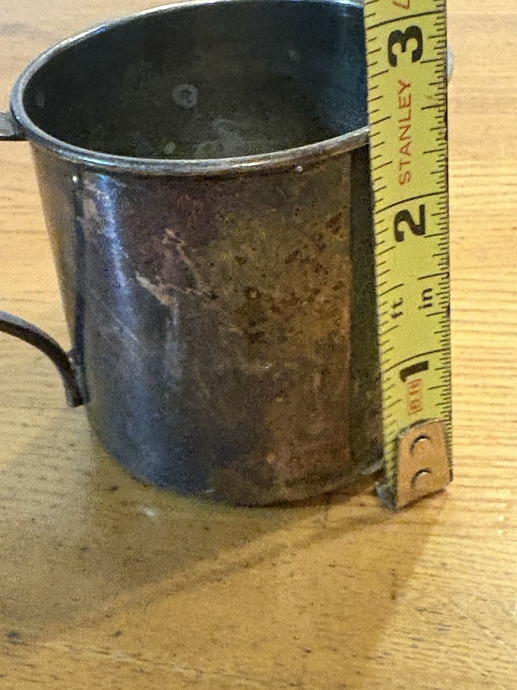 Vintage Silver Plated Child’s Cup. One Ornate Handle.