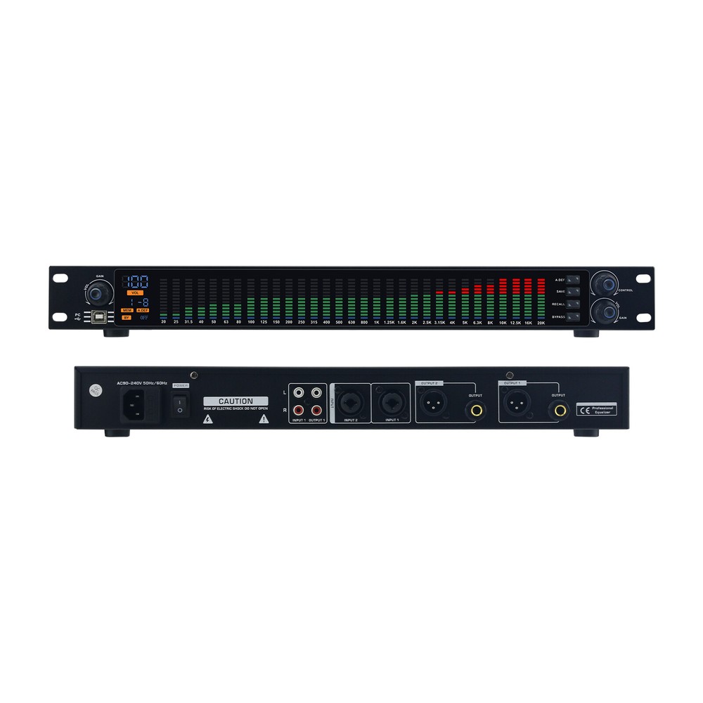 EQ-777S 31 Band Equalizer Professional Audio Equalizer Graphic Equalizer for KTV