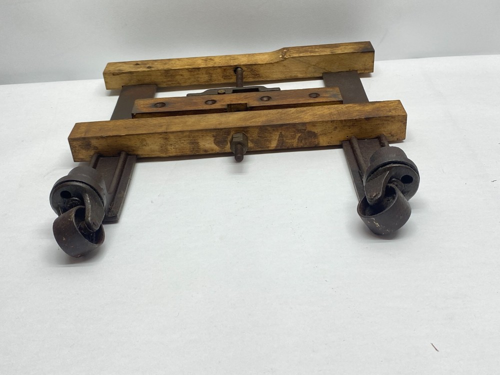 Antique Cast Iron Caster Wheels -Adjustable Leveling - Salvaged Hardware Piano