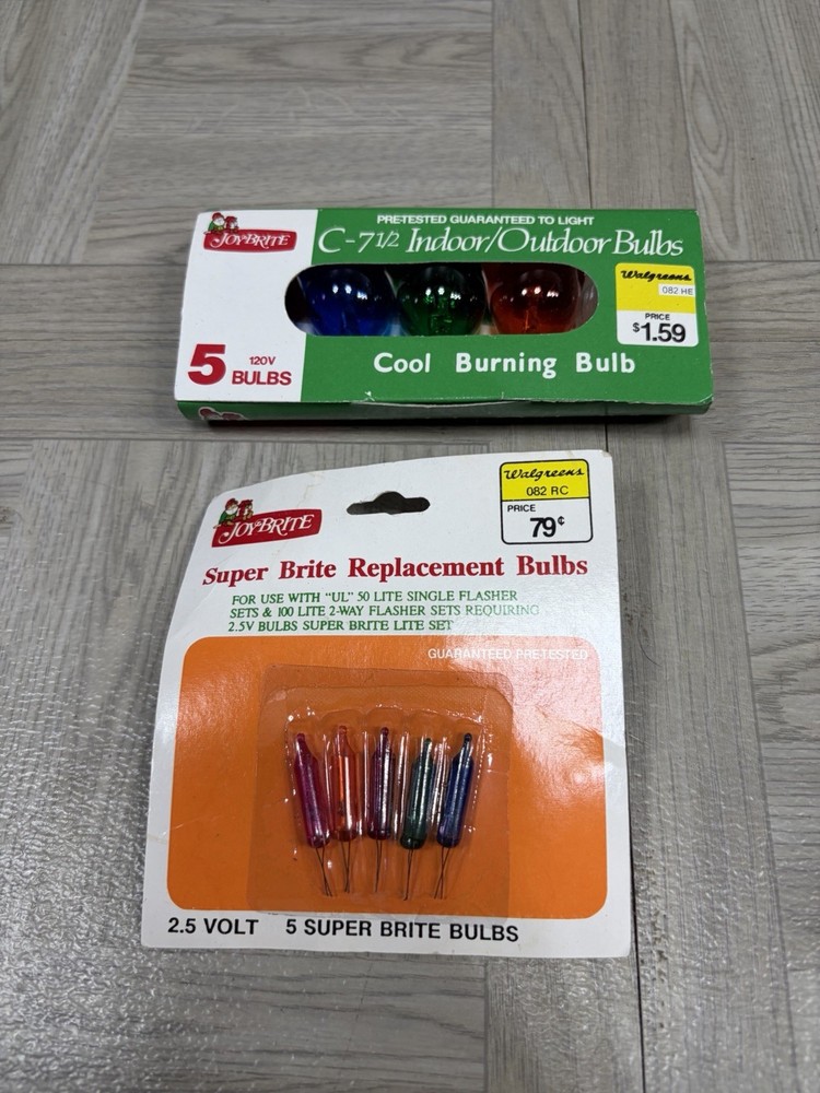 Joybright Replacement Bulbs Large + Small Multicolor 2 5 Packs Vintage NOS