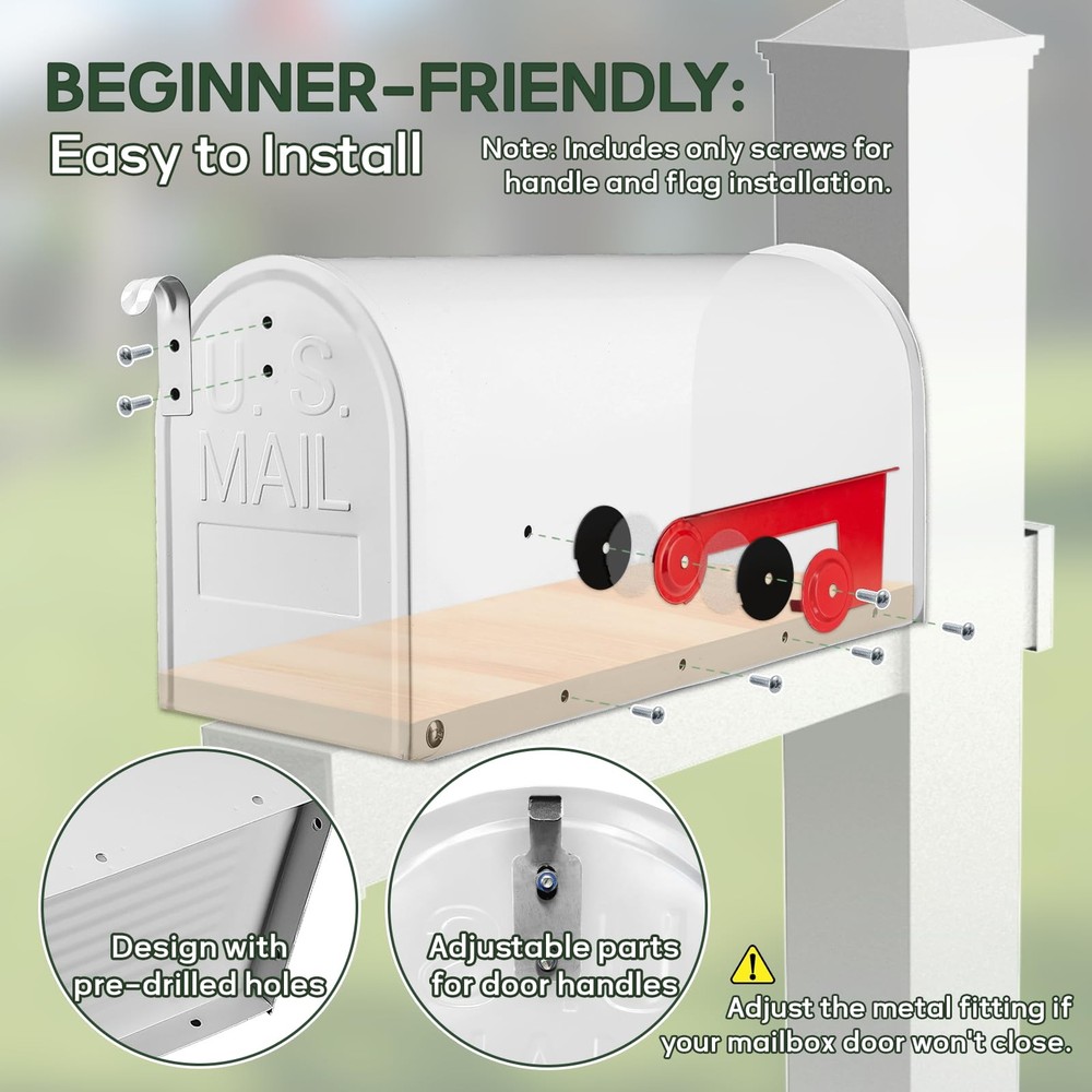 Mail Boxes for House Outside, RAINHOL White Mailboxes Standard,