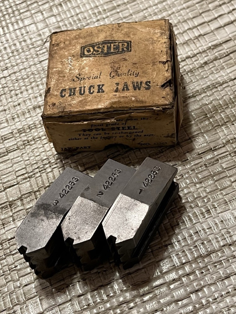 NOS OSTER 42263 Pipe Threading Machine Chuck Jaws (1-D1)