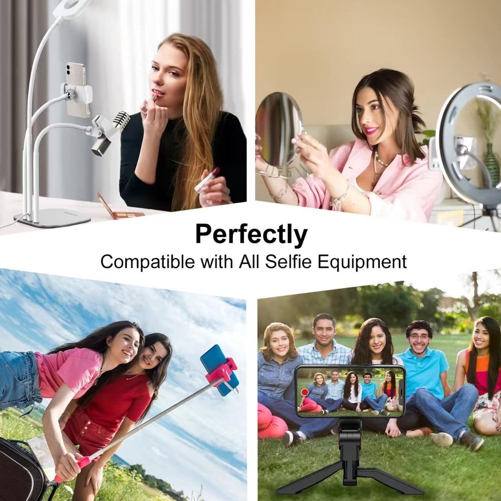 2 Pcs Camera Shutter Wireless Bluetooth Remote Control for Android Apple iPhone