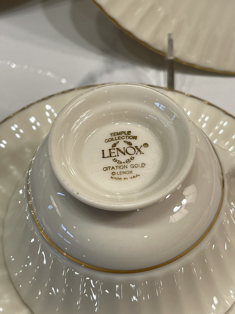 Lenox China Temple Collection CITATION GOLD, 1-Five Piece Place Setting, EUC