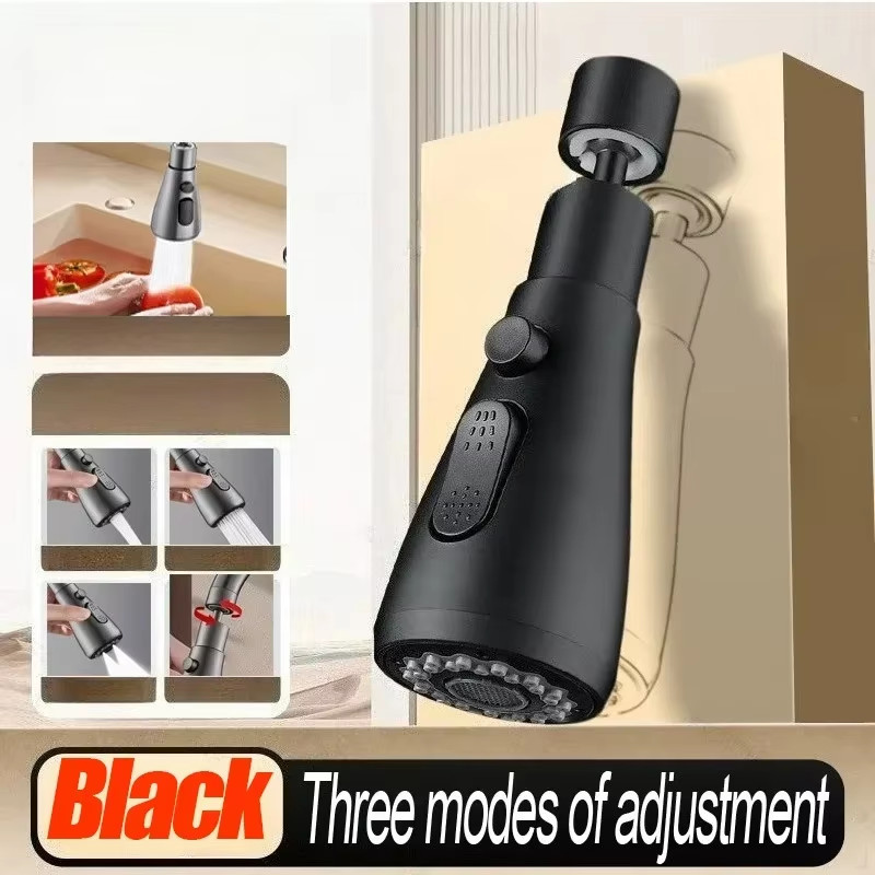 Universal 360° Rotate Kitchen Faucet Extender Aerator Plastic Splash Filter Kitc