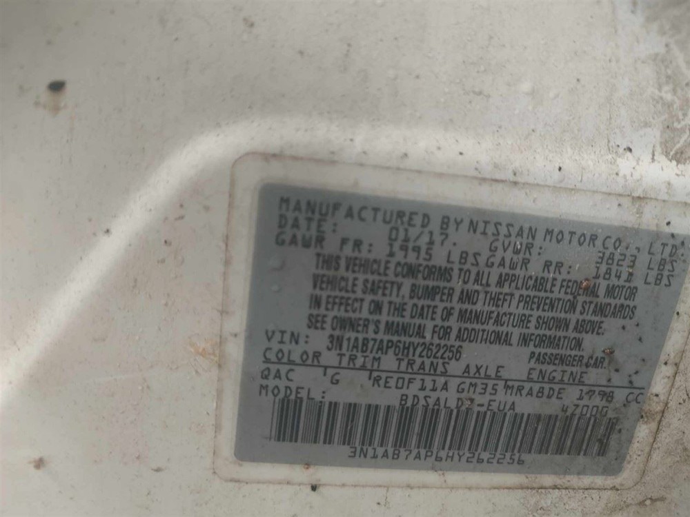 SENTRA 2017 Fuse Box Cabin 6782
