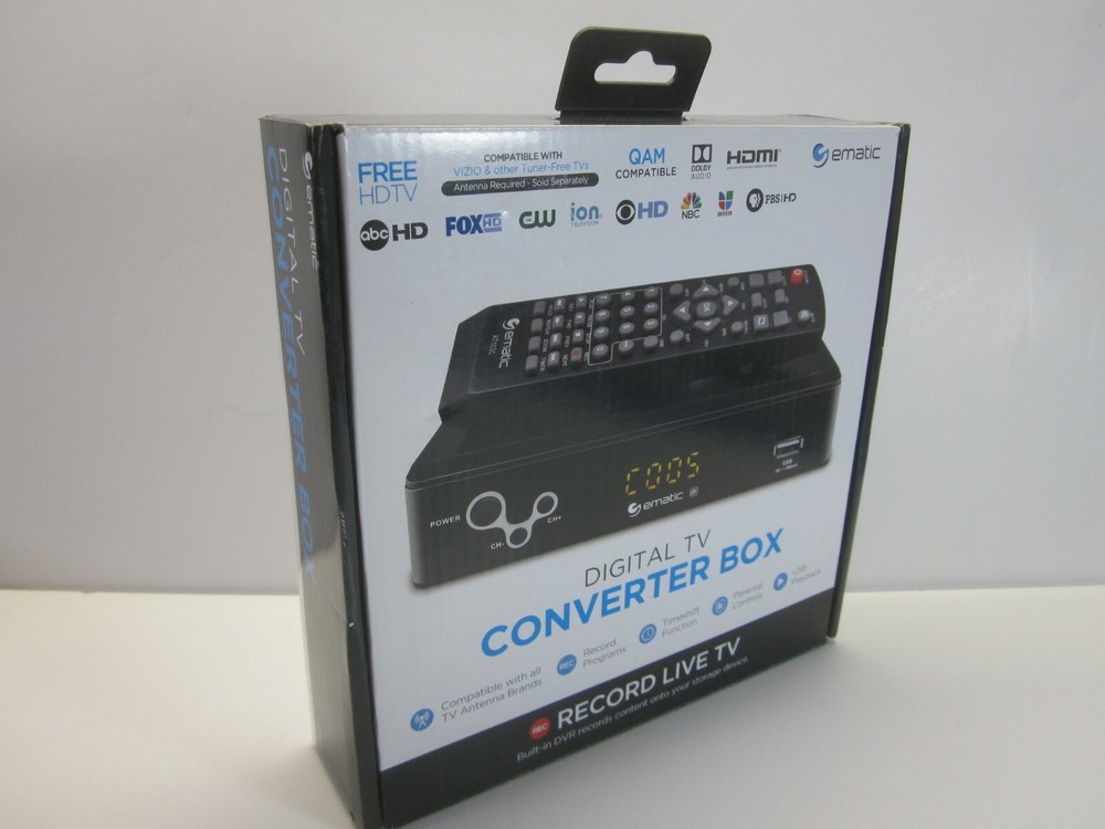 Ematic Digital Converter Box (Black)(New/Open Box)